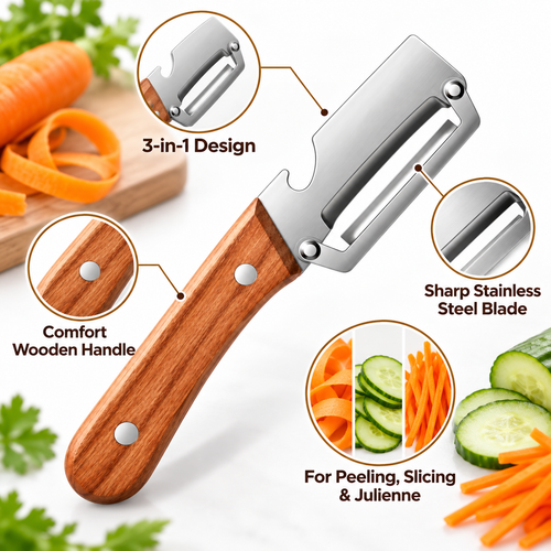3-in-1 Multifunctional Vegetable Peeler
