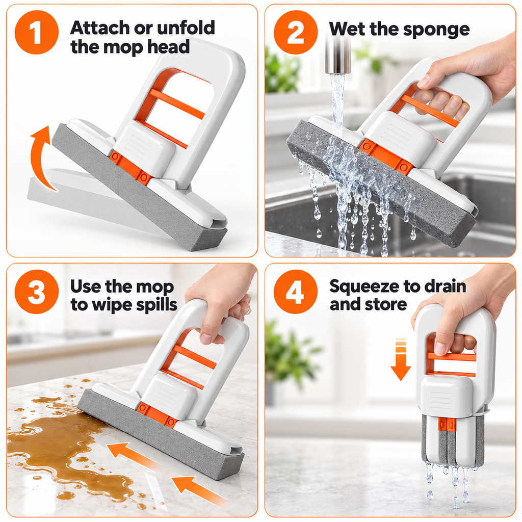 Mini Foldable Desktop Mop