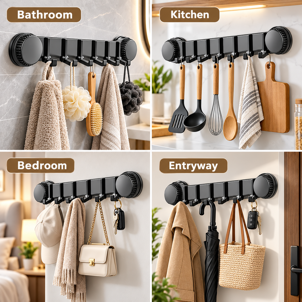 6-Hook Wall Mount Rack