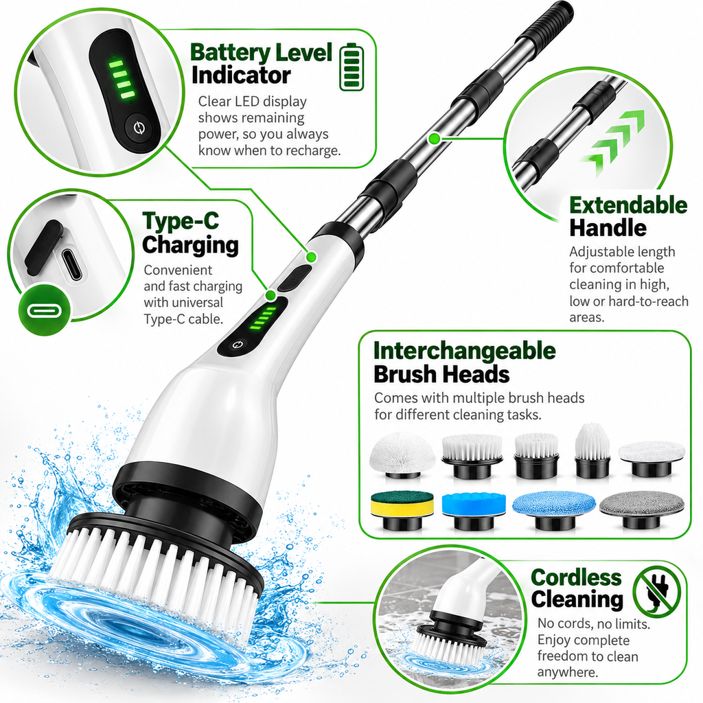9-in-1 Electric Scrubber