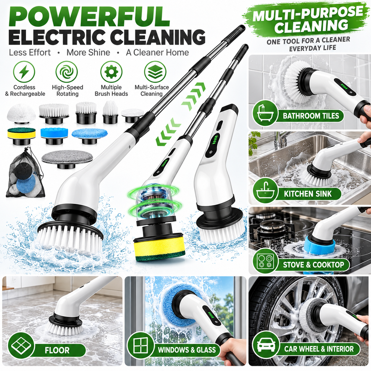 9-in-1 Electric Scrubber