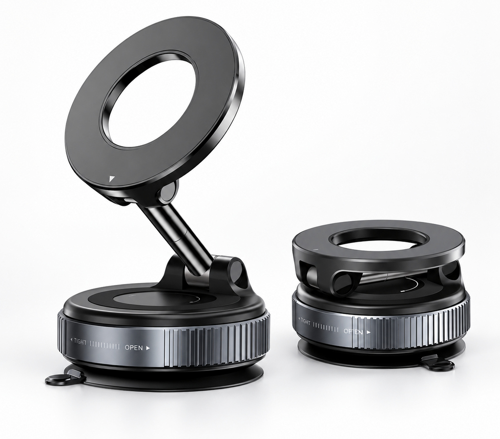 360° Vacuum Magnetic Phone Holder – Foldable & Adjustable